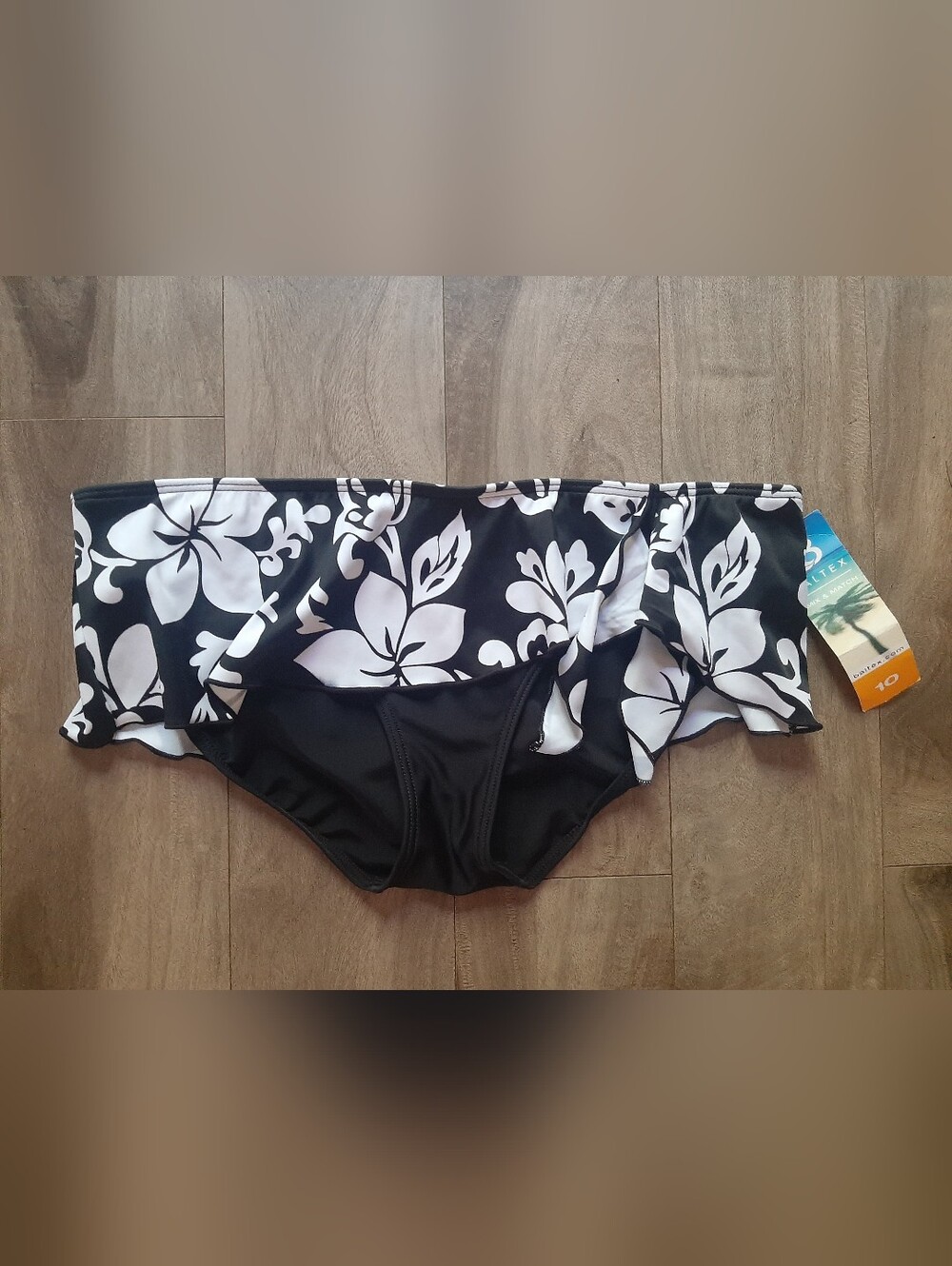 New BALTEX Mix & Match Bikini Bottoms Black/White Women's Size 10